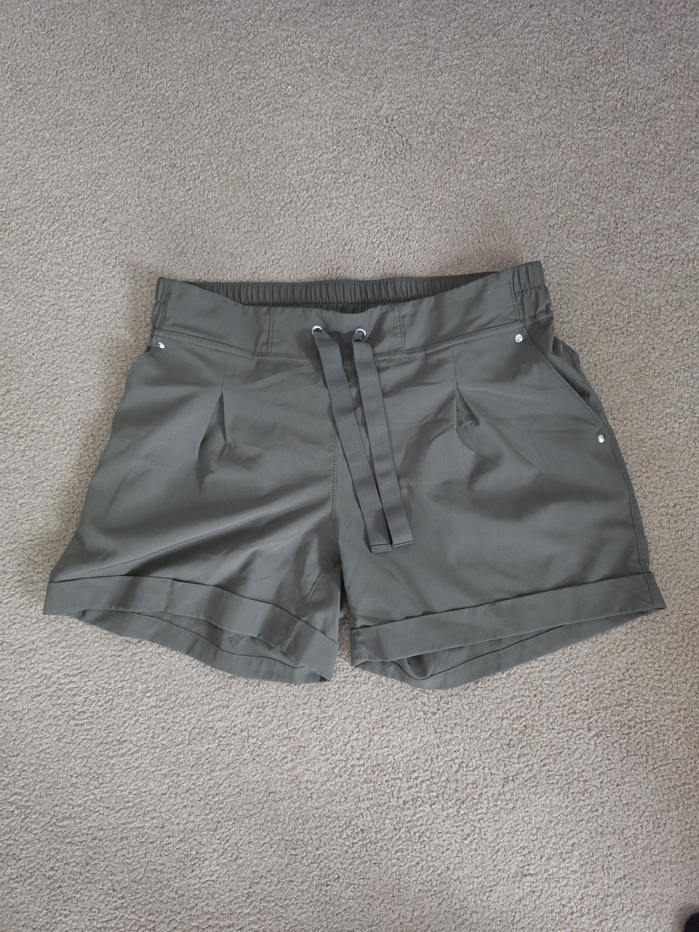 Women’s Olive Drawstring Shorts